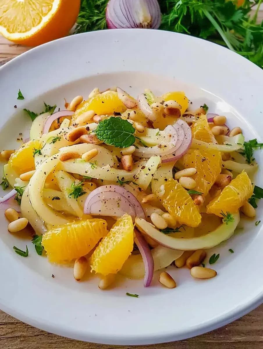 Salata od komorača, pomorandže i belog pasulja