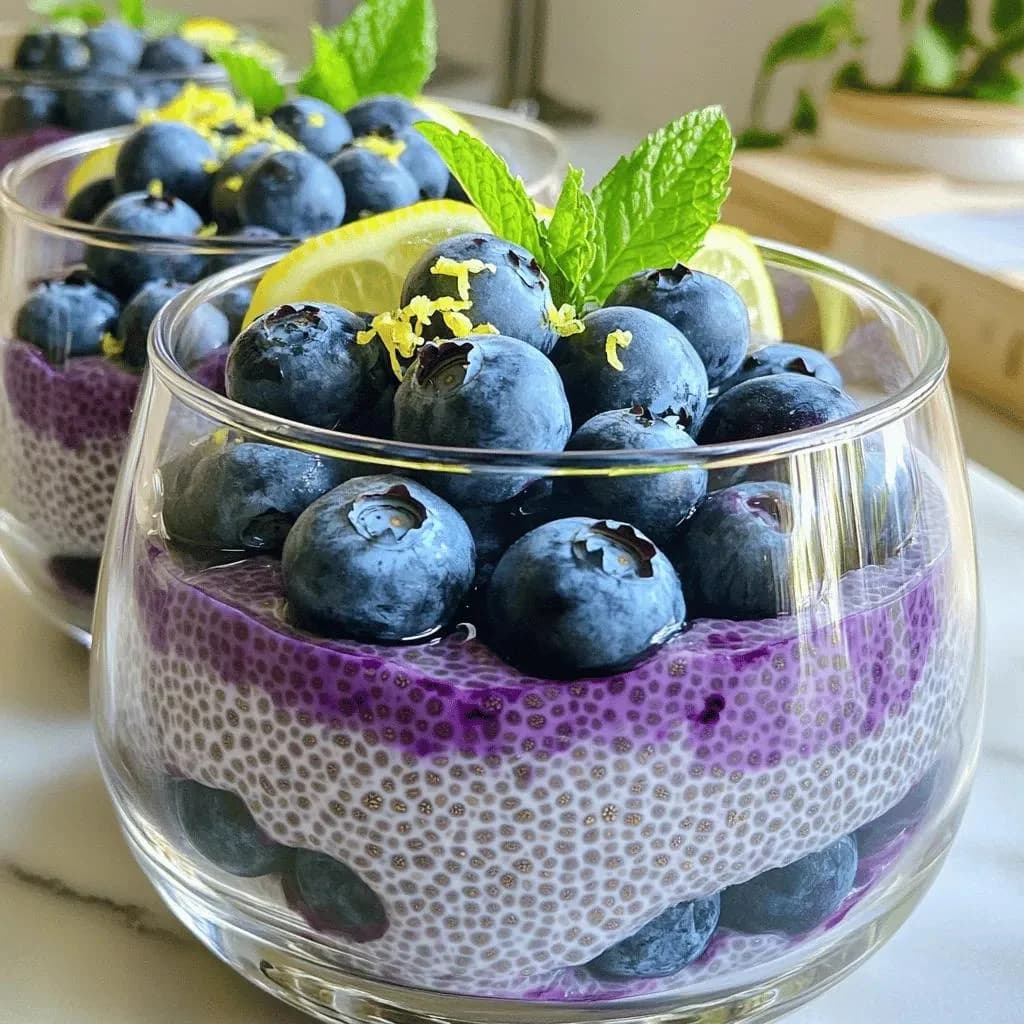 Čia puding sa borovnicama i limunom