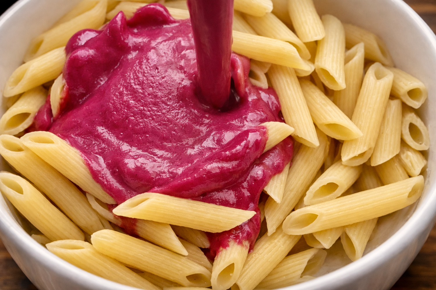pasta sa prelivom od cvekle